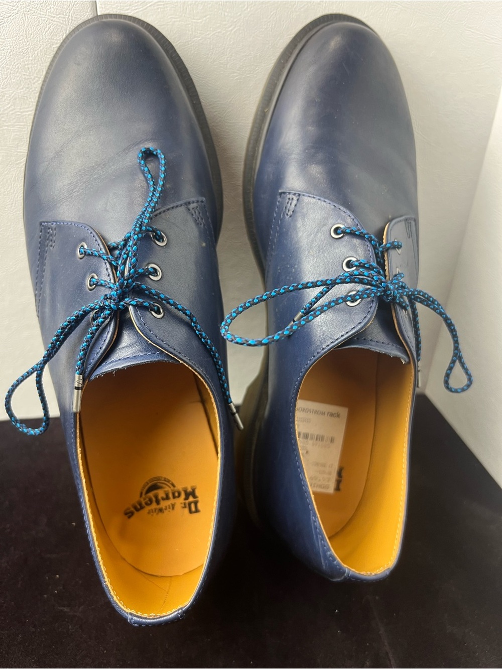 Dr Martens Men's Navy Leather Lace-Up Dress Shoes size 11